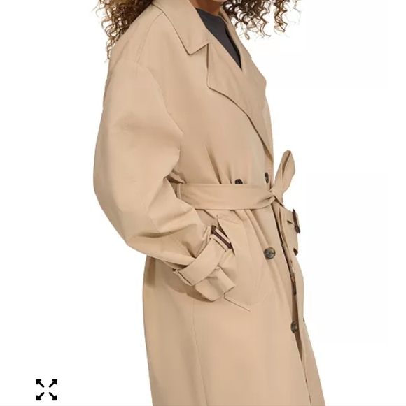 LEVI'S BELTED LONG TRENCH COAT WOMENS XS NWT - Picture 5 of 15
